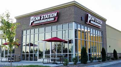Penn Station sandwich restaurant fronties